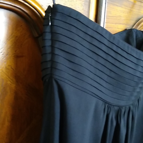 Banana Republic Silk Pleated Bodice Strapless Cocktail Dress Size 8 Petite - Picture 5 of 7